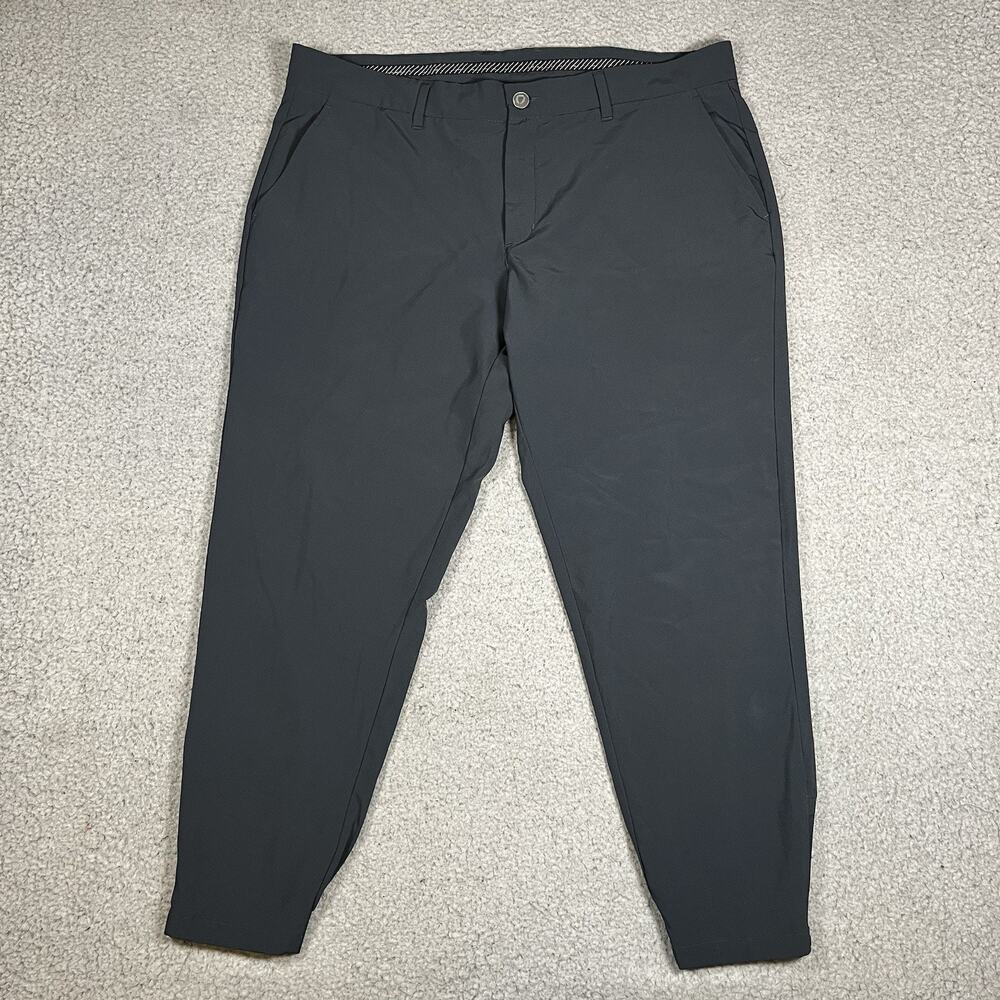 Primo Golf Pants Mens 38 Short Gray Ankle Zip Performance Stretch Jogger Tapered